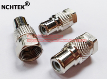 NCHTEK F Male Plug to RCA Female Jack Coaxial Coax TV Straight Adapter Connector  For Audio Video/Free shipping/50PCS 2024 - buy cheap