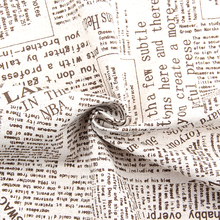 Tecidos de linho para toalha de mesa e travesseiro, nova estampa de jornal inglês, vintage, 2015*50cm m2, 150 2024 - compre barato