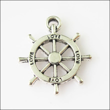 New 18Pcs Tibetan Silver Color Love Shipping Rudder Charms Pendants 20x22.5mm 2024 - buy cheap