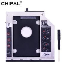 CHIPAL-carcasa de aluminio SATA 3,0 2nd HDD Caddy de 9,5mm para SSD de 2,5 pulgadas, carcasa de HDD para Lenovo ThinkPad T400 T500 W500 T410 ODD CD-ROM 2024 - compra barato
