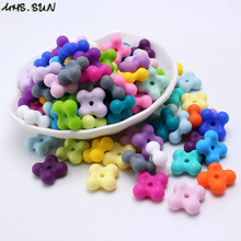 MHS.SUN 20PCS Silicone Teething Beads 15mm Teether For Baby Necklace Chews Pacifier Chain Clips Soft Silicone Space Beads 2024 - buy cheap