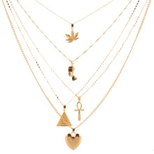 Богемное ожерелье-чокер в форме сердца скорпиона для женщин, ожерелье с подвеской, колье золотистого цвета, модное ювелирное изделие 2024 - купить недорого