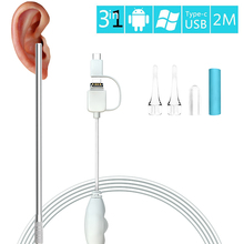 ViewEye 3 em 1 OTG USB Endoscópio Visual de Limpeza Da Orelha colher Ferramenta de Diagnóstico Funcional Cleaner Ear Android 0.3MP Camera Orelha Pick 2024 - compre barato