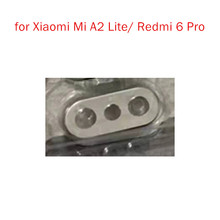 Для задней камеры Xiaomi Mi A2 Lite/Redmi 6 Pro стеклянный объектив с рамкой основная задняя камера Объектив с рамкой запасные части для ремонта 2024 - купить недорого