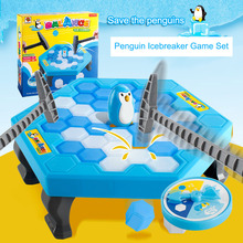 Горячая продажа 1 набор забавная ловушка пингвина Интерактивная домашняя ловушка для сохранения пингвина ледокол игра блок игрушка забавный детский подарок 2024 - купить недорого