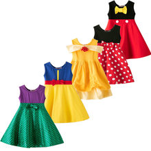 Платье для девочек, милые детские платья из хлопка с изображением мышки, костюм принцессы, детская вечерние для девочек, вечернее платье 2024 - купить недорого