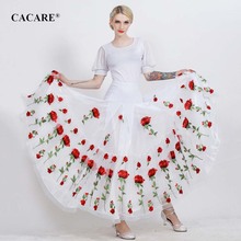 CACARE Ballroom Dance Competition Dresses Standard Ballroom Waltz Dance Dresses Costumes Top Skirt Set 2 Choices D0103 Big Hem 2024 - buy cheap