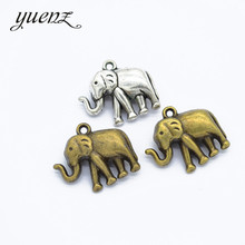 YuenZ 3 uds antiguo elefante color plata encantos de Metal colgante Diy dijes pulsera collar de joyería haciendo 23*20mm D9240 2024 - compra barato