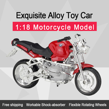 MAISTO-modelo de motocicleta a presión 1:18 R1100R para niños, juguete absorbente pequeño para regalos, colección de Juguetes 2024 - compra barato