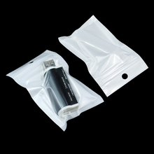 Bolsa de plástico com fecho automático, atacado, 7.5*12cm branco/transparente, sacola de armazenamento, ziplock, pacote de varejo com furo para pendurar 2024 - compre barato