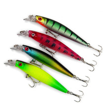 8pcs/lot new Minnow Fishing Lures 10.5CM-9.5G-4# hooks fish minow lure tackle hard bait pesca wobbler isca artificial swimbait 2024 - buy cheap