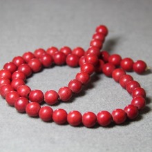 8mm acessório artesanato vermelho peru howlite chalcedônia pedra diy bolas presentes contas soltas 15 polegada jóias fazendo design encaixe feminino 2024 - compre barato