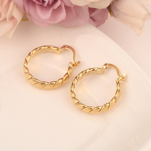 Bangrui Trendy New Females Gold Color Hoop Huggie Earrings For Womens Vintage Jewelry Pendientes Round Cute Braided Wholesale 2024 - buy cheap