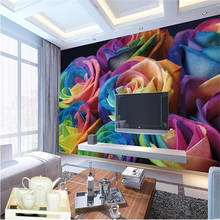 beibehang Custom papel de parede 3D photo wallpaper for living room Art modern  minimalist romantic  roses mural wall paper roll 2024 - buy cheap