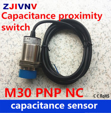 Sensor capacitivo de proximidad de alta calidad, 3 cables de CC, M30, PNP, NC, interruptor de cierre normal, distancia de 1 ~ 15mm, interruptor de caja de Metal 2024 - compra barato