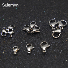 20pc/Lot 9/11/13mm Stainless Steel Lobster Clasps Hooks Jewelry Finding Bracelet Making Handmade Accessories Necklace Parts JF19 2024 - buy cheap