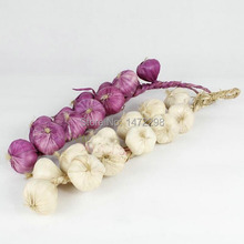 Hot artificial string garlic faux fruit fake food house kitchen party purple & Ivroy artificial flower 2024 - buy cheap