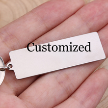 Fashion Men Women Jewelry Custom Keyring Engraved Name,Date,Sentence,Words Printed Text Gift For Couples Boyfriend Wife Keychain 2024 - buy cheap