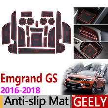 Anti-Slip Gate Slot Mat Rubber Coaster for Geely Emgrand GS 2016 2017 2018 Accessories Car Stickers 18PCS White Luminous Red 2024 - buy cheap