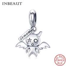 INBEAUT New Design 925 Sterling Silver Little Bat Damon Charm Flying Feather Halloween Corn Devil Beads fit Brand  Bracelet 2024 - buy cheap