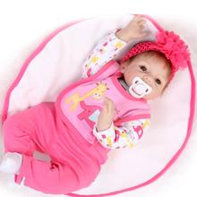New 22" Lovely doll reborn babies for sale silicone reborn baby dolls  munecas reborn girls toys birthday gift 2024 - buy cheap