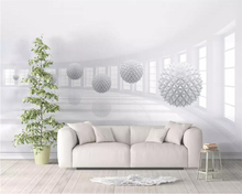 Beibehang-papel tapiz personalizado para sala de estar, mural de Foto 3d, bola nórdica blanca fresca, papel de pared de fondo para dormitorio, papel de pared 3d 2024 - compra barato