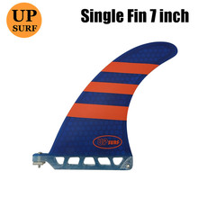 Fibreglass 7"Fins SUP Board Quilhas Fins Surfboard Single Fin UPSURF logo sup fins Blue/orange color 2024 - buy cheap