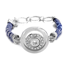 New arrival Crystal 302 Bohemia Link Snap Button Bracelets Bangle Interchangeable Charm Jewelry For Women Fit 12mm button 2024 - buy cheap