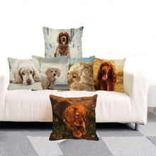 Xunyu-capa de almofada para cachorro de estimação, bonitinha, para crianças, decorativa, para sofá, carro, fronha de almofada, a0076 2024 - compre barato