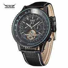 JARAGAR Top Luxury Brands Tourbillon Watch For Mens Multifunction Automatic Mechanical Leather Watch Relogio Clock Men Watch 2024 - buy cheap