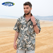 2021 Mens Beach Border Hawaiian Shirt Tropical Summer Aloha Shirt Men Brand Clothing Casual Button Down Shirts US Size A858 2024 - buy cheap