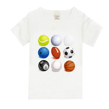 Футболка с короткими рукавами для мальчиков, Детская футболка для футбола, баскетбола, хлопковая одежда для детей, топы для маленьких девочек, футболки, одежда 2024 - купить недорого