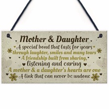 Meijiafei-señal de madre e hija, placa colgante para el hogar, Navidad, cumpleaños, 10 "X 5" 2024 - compra barato