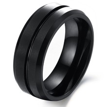 Tungsten Black Ring vintage business men style retro jewelry bague anel masculino aneis vintage anillos hombre anelli uomo 2024 - buy cheap