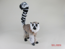 Simulação bonito lemur 22x7x32cm modelo de polietileno & furs macaco modelo adereços decorativos para casa, presente d483 2024 - compre barato