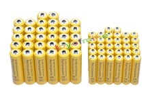 8/10/12/24/32/50pcs AA 3000mAh+AAA 1800mAh 1.2V NiMH Yellow Rechargeable Battery Cell 2A 3A RC Toys led flashlight 2024 - buy cheap