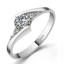 Vecalon jóias reais 100% 925 anel de prata 0.5 quilates 5a zircon cz noivado anéis de casamento para mulher anel tamanho 4 5 6 7 8 9 10 2024 - compre barato