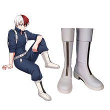 Botas de My Hero Academia Shoto Todoroki para Cosplay, Boku no Hiro Akademia, zapatos hechos a mano 2024 - compra barato