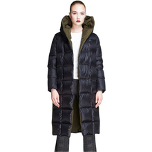 2022 New Women winter Down Jackets Hooded Women's Coats Oversize Long White Duck Down Coat Warm Loose Female Down Parkas J976 2024 - buy cheap
