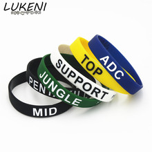 LUKENI 1pc Silicone Game TOP SUPPORT Silicone Wristband Bracelet Bangles Band Wholesale sh040, lol bracelets, hologram bracelets, dota bracelets, opp bag,bubble bag, ADC TOP 2024 - buy cheap