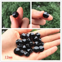 Botones de piedras preciosas de cristal negro de alta calidad, botones de costura para camisa, botones para prendas, accesorios de costura de 12mm, 20 Uds. 2024 - compra barato