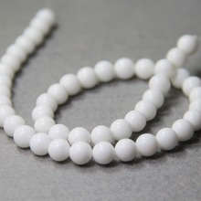 8mm Fashion White Onyx Beads Round Shape DIY Stone Loose Beads For Necklace Bracelet 15inch Girl Jewelry Making Design Wholesale 2024 - buy cheap