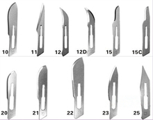 Lâminas cirúrgicas de aço inoxidável, alta qualidade, 100 peças, bisturi, lâmina médica odontológica 2024 - compre barato