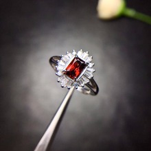 Uloveido Natural Garnet Ring, Anel de Prata Esterlina 925, 4*6mm FJ212 Certified Oval Forma Red Gemstone da Jóia Do Casamento para As Mulheres 2024 - compre barato