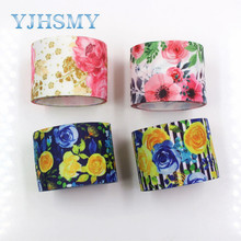 YJHSMY,I-19330-838,38mm 10yards flower Thermal transfer Printed grosgrain Ribbons,bow cap DIY handmade accessories decorations 2024 - buy cheap