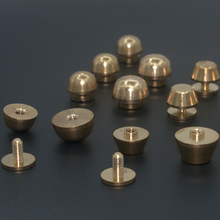 high quality solid brass rivet and screws DIY leather bag suitcase botton feet 10pcs/lot 2024 - buy cheap