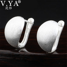 100% Genuine Real 925 Sterling Silver earring hoop earrings Fine pendientes women Jewelry free shipping WE109 2024 - buy cheap