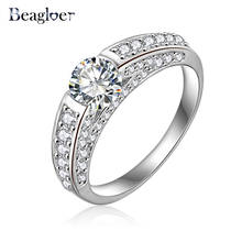 Hotest Women Accessories Rings Silver/Gold Color Micro Pave Clear AAA Cubic Zircon Classic Ring CRI0026 2024 - buy cheap