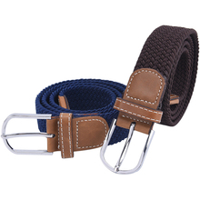 Men's Fashion Stretch Braided Belts Elastic Woven Canvas Buckle Belt Waistband Waist Straps Men Weaving Belt 2024 - compre barato