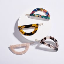Fashion Acrylic Semicircle Tortoiseshell Hair Clip for Women Girls Japanese Style Geometric Colorful Accessories Barrette 2024 - buy cheap